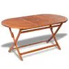 vidaXL Garden Table 160x85x75 cm Solid Acacia Wood