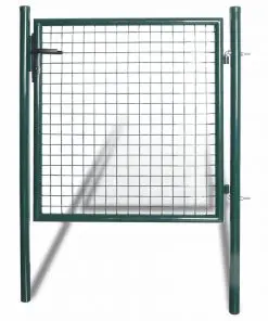 vidaXL Single Door Fence Gate Powder-Coated Steel