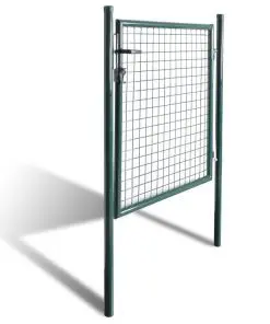 vidaXL Single Door Fence Gate Powder-Coated Steel