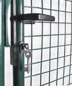 vidaXL Single Door Fence Gate Powder-Coated Steel