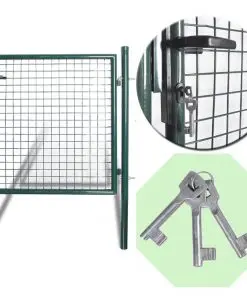 vidaXL Single Door Fence Gate Powder-Coated Steel