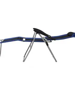 vidaXL Reclining Camping Chairs 2 pcs Blue and Black