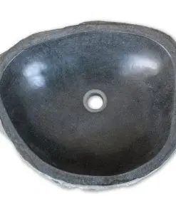 vidaXL Basin River Stone Oval 30-37 cm