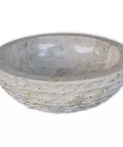 vidaXL Basin Marble 40 cm Cream