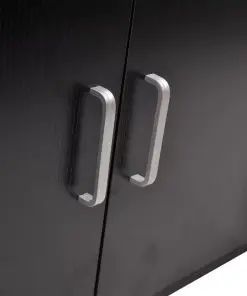 vidaXL Three Piece Bathroom Furniture and Basin Set Black