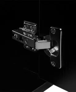 vidaXL Three Piece Bathroom Furniture and Basin Set Black