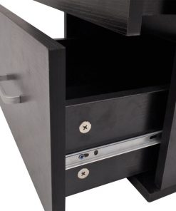 vidaXL Seven Piece Bathroom Furniture and Basin Set Black