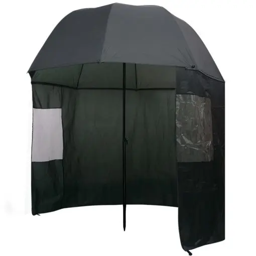 vidaXL Fishing Umbrella Green 300×240 cm