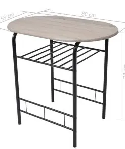 vidaXL Breakfast Bar Set MDF