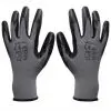 vidaXL Work Gloves Nitrile 24 Pairs Grey and Black Size 9/L