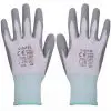 vidaXL Work Gloves PU 24 Pairs White and Grey Size 8/M vidaXL Work Gloves PU 24 Pairs White and Grey Size 8/M