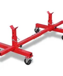 vidaXL Mobile Axle Stand Red