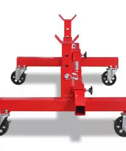 vidaXL Mobile Axle Stand Red