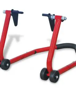 vidaXL Motorcycle Front Stand Red