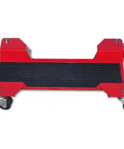 vidaXL Motorcycle Dolly Centre Stand Red