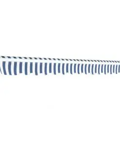 vidaXL Folding Awning Manual-Operated 350 cm Blue and White