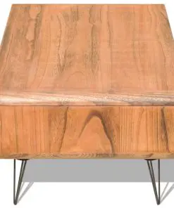vidaXL Coffee Table 90×55.5×38.5 cm Solid Paulownia Wood Brown