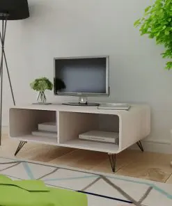 vidaXL Coffee Table 90×55.5×38.5 cm Solid Paulownia Wood Grey