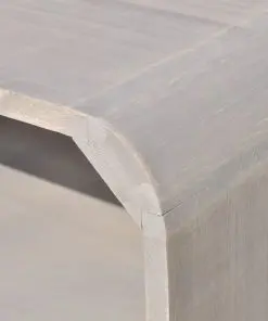 vidaXL Coffee Table 90×55.5×38.5 cm Solid Paulownia Wood Grey