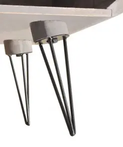 vidaXL Coffee Table 90×55.5×38.5 cm Solid Paulownia Wood Grey