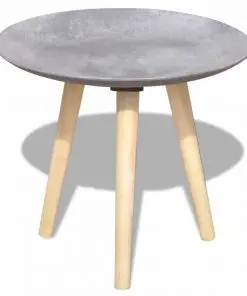 vidaXL Two Piece Side Table/Coffee Table Set 55 cm&44 cm Concrete Grey