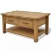 vidaXL Coffee Table 88x53x45 cm Solid Oak Wood