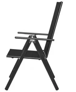 vidaXL Folding Garden Chairs 4 pcs Aluminium and Textilene Black