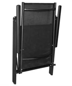 vidaXL Folding Garden Chairs 4 pcs Aluminium and Textilene Black