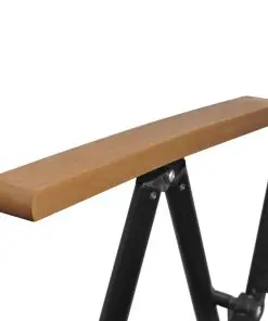 vidaXL 9 Piece Outdoor Dining Set with Folding Chairs Aluminium Black