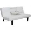 vidaXL Sofa Bed with Drop-Down Table Artificial Leather White vidaXL Sofa Bed with Drop-Down Table Artificial Leather White