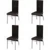 vidaXL Dining Chairs 4 pcs Brown Faux Leather