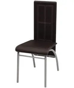 vidaXL Dining Chairs 4 pcs Brown Faux Leather