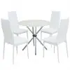 vidaXL Five Piece Dining Table and Chair Set vidaXL Five Piece Dining Table and Chair Set