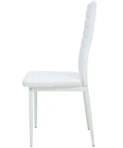 vidaXL Five Piece Dining Table and Chairs Artificial Leather