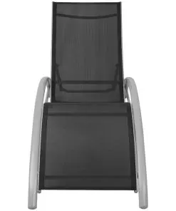 vidaXL Sun Lounger Aluminium Black