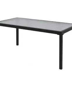 vidaXL 4 Piece Garden Lounge Set Textilene Black