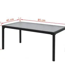 vidaXL 4 Piece Garden Lounge Set Textilene Black