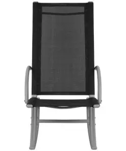 vidaXL Garden Rocking Chairs 2 pcs Steel and Textilene Black