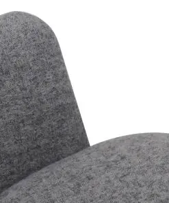 vidaXL Dining Chairs 2 pcs Light Grey Fabric