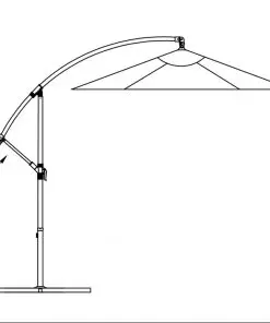 vidaXL Cantilever Umbrella 3.5 m Blue