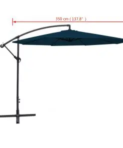 vidaXL Cantilever Umbrella 3.5 m Blue