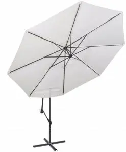vidaXL Cantilever Umbrella 3.5 m Sand White
