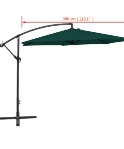 vidaXL Cantilever Umbrella 3 m Green
