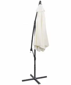 vidaXL Cantilever Umbrella 3 m Sand White