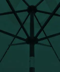 vidaXL LED Cantilever Umbrella 3 m Green