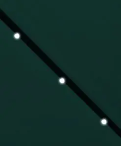 vidaXL LED Cantilever Umbrella 3 m Green