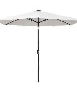 vidaXL LED Cantilever Umbrella 3 m Sand White