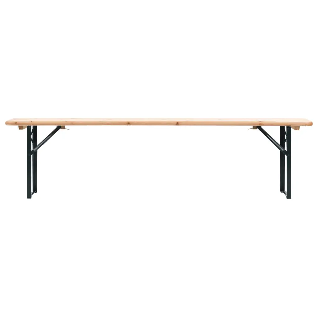 vidaXL Folding Beer Table with 2 Benches 177 cm Pinewood