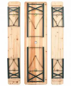 vidaXL Folding Beer Table with 2 Benches 177 cm Pinewood
