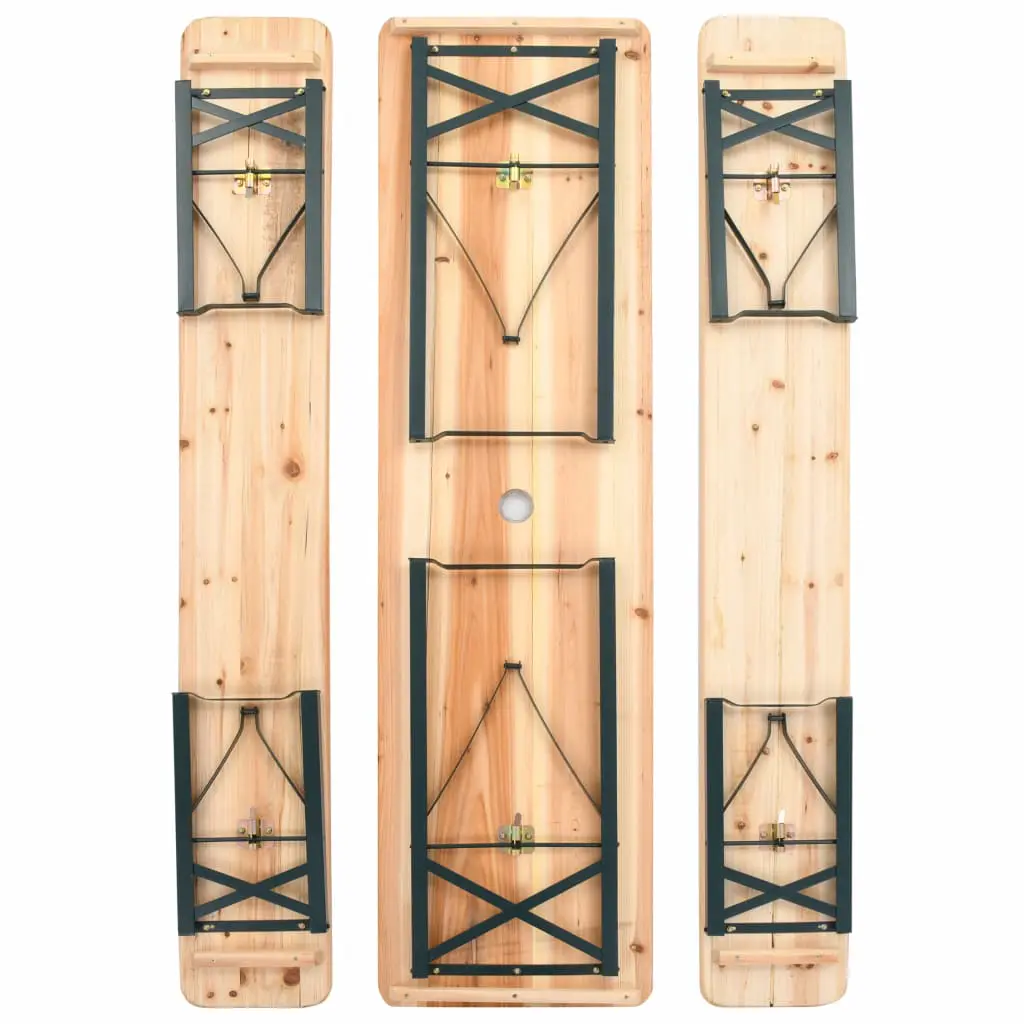 vidaXL Folding Beer Table with 2 Benches 177 cm Pinewood